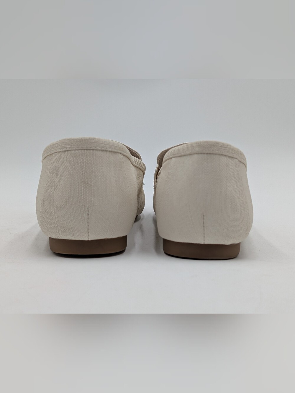 Kensie Womens Sz 10 EU 41 Yelena Canvas Penny Loafer Flat Slip-On Cream Shoe - Picture 16 of 17